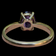 10K Yellow Gold Vintage Amethyst Solitaire Ring