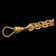 Antique Victorian Gold Filled Slider Watch Fob Chain with Dog Clip & Seed Pearls 48"