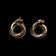 10K Tri Gold: Yellow, Rose & White Gold Circle Knot Stud Earrings