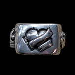 Sterling Silver Designer MetalSmiths Crown, Heart, Rose & Sparrow Statement Band Size 10