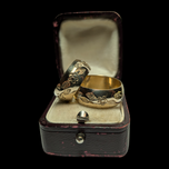 10K Yellow Gold Flower / Floral Stamped Band 8mm Size 6 1/4