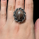 Silver Polish ORNO MCM Ironstone Jasper Large Statement Brutalist Ring Size 6
