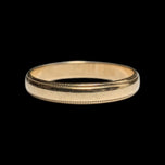 10K Yellow Gold Beveled Band Ring Size 6