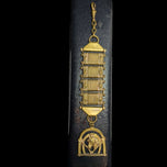 Antique Brass Pocket Watch Fob Chain with Horse / Equestrian Pendant