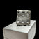 Anne-Marie Chagnon Pewter Adjustable Square Modernist Open Work Ring