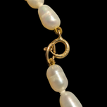 14K Yellow Gold & Rice Pearl Statement Necklace