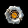 Vintage Scottish Sterling Silver Glass & Agate Specimen Brooch