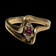 10-14K Yellow Gold Ruby and Diamond Ring Size 6 1/2