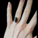 10K Yellow Gold & Marquise Cut Hematite Ring Size 5.5