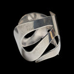 Sterling Silver Tribal / Flame Cuff Modernist Style Bracelet