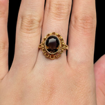 Vintage 14K Yellow Gold Smokey Quartz Ring Size 7