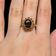 Vintage 14K Yellow Gold Smokey Quartz Ring Size 7