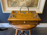 Wood Victorian Era Desk Tidy with Handle