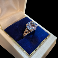 10K Yellow Gold Synthetic Spinel Ring Size 5.5