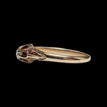 Victorian 10K Yellow Gold Belcher-Set Diamond Solitaire Ring Size 5
