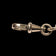 9K Gold Dog Clip and Open Work T-Bar / Panel Deco Watch Fob Chain
