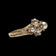 10K Yellow Gold Chunky Pearl Cluster Cocktail Ring Size 5 1/4
