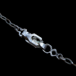 Antique Edwardian / Art Deco Silver Lavaliere Necklace With Paste Stone