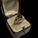14K Yellow Gold Ornate Setting / Floral Shoulder Round Garnet Ring Size 9 1/4