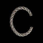 Heavy Sterling Silver Twist / Braided / Rope Cuff Bracelet