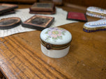 Round Floral Painted Porcelain Box
