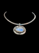 Sterling Silver and Moonstone Choker / Collar Necklace