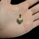 10K Yellow Gold Etched Heart Photo Locket / Pendant