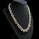 Sterling Silver Graduating Hollow Rope Chain Link Twist Oversized Statement Necklace