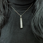 Sterling Silver Floral Pill Holder Case Necklace