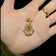 10K Yellow Gold Tiger's Eye Anchor & Wheel Pendant
