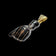 10K Yellow Gold & Wooden Mano Fico / Figa Protective Amulet Charm