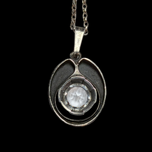 Sterling Silver Karl Laine for Finnfeelings Rock Crystal MCM Necklace Modernist