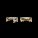 10K Yellow & White Gold Two Tone Open Work Celtic Knot Hoop Earrings by SCJ