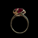 10K Yellow Gold Synthetic Ruby Birks Ring Size 7.5