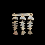 Sterling Silver Taxco Mexican Triple Fish Fishbone Brooch