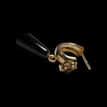 14K Yellow Gold Onyx Drop Stud Earrings
