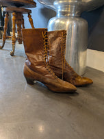 Victorian Era Leather Heel Boots