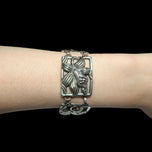 Sterling Silver Danecraft Daffodil Panel Bracelet