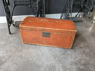 Antique Red Wood Trunk 1843