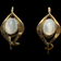 Antique Gold Filled Moonstone Lever Back Earrings