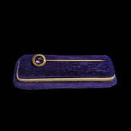 14K Yellow Gold Amethyst Cabochon Stick Pin