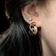 14K Gold George Carter Jessop Italian White and Yellow Gold Twist Hoop Earrings