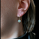 10K Yellow Gold & White Topaz Hinge Earrings