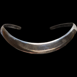 Polished Sterling Silver Flat Minimalist Thick Choker Necklace