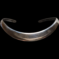 Polished Sterling Silver Flat Minimalist Thick Choker Necklace