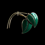 Hans Myhre Green Enamel & Sterling Silver MCM Norway Brooch
