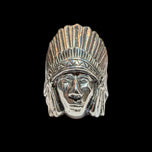 Vintage Sterling Silver Indigenous Chief Headdress Ring Size 10
