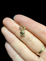 10K Yellow Gold Diamond Etched Playboy Bunny Pendant / Charm