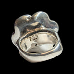 Sterling Silver Bat Ami Israel Electroform Flower Statement Ring Size 5