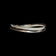 Sterling Silver Concave Warp Abstract Bangle Bracelet